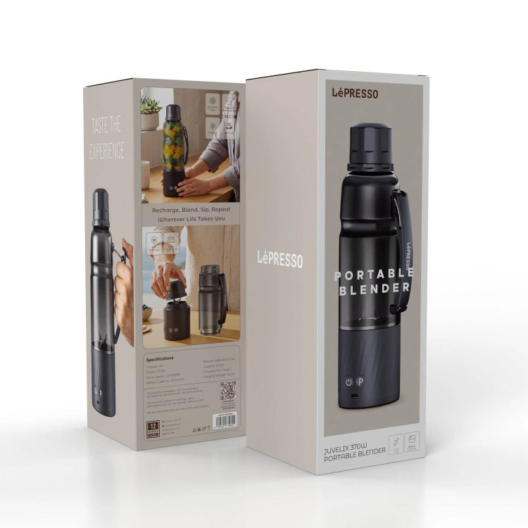 مخلوطکن قابل حمل (Portable Blender) از برند LePresso مدل Juvelix 370W ارسال فوری با پیکبرای تهران و ارسال سریع به سراسر ایران